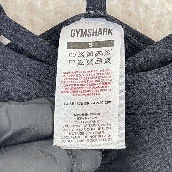 Gymshark Black Energy Seamless Sports‎ Bra Womens Pullover Padded Workout Size S - Picture 4 of 7